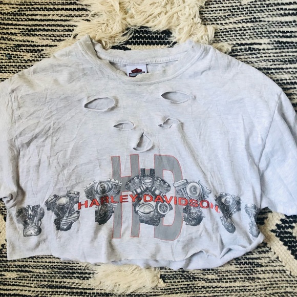 ❌sold❌Harley Davidson cropped tee - Picture 3 of 6